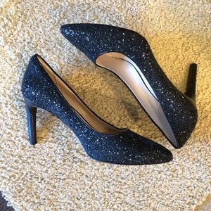Cole Han Grand OS Dressy black glitter pumps 8.5B